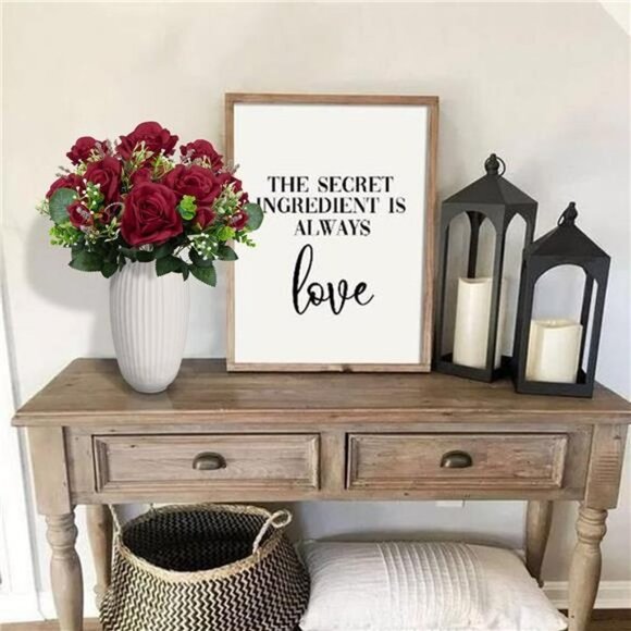 Red Roses Artificial Flowers Bulk Faux Flowers Silk Rose Flowers Bouquets - Picture 2 of 6